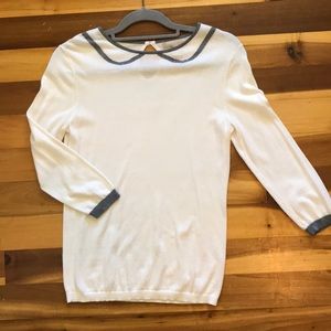 Banana Republic SOFT Sweater cream and grey sz. S